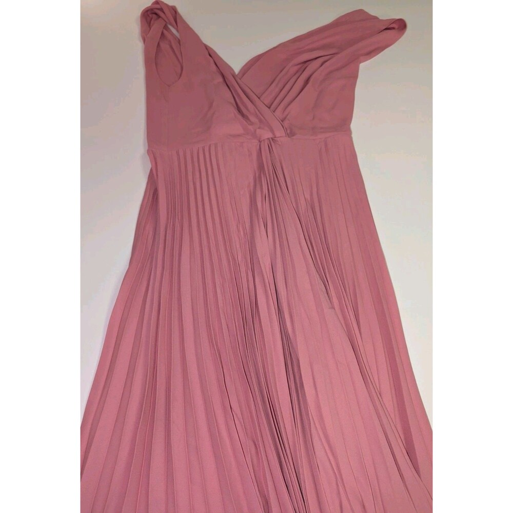 Vince Plisse Accordian Pleated Midi Tank Dress Dusty Rose Pink Size 6 V571850941